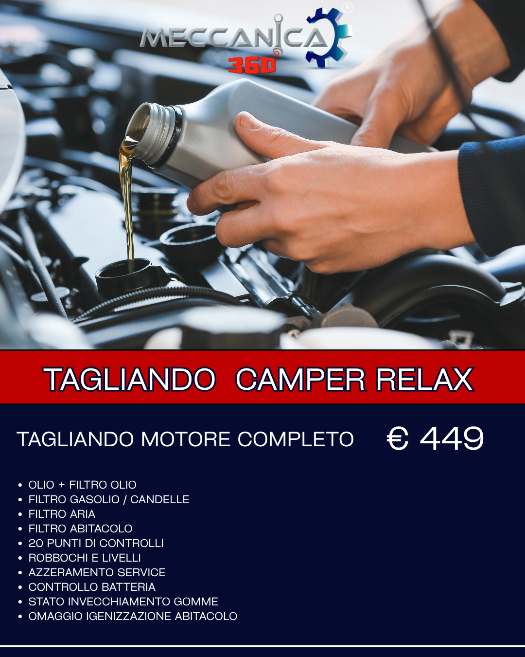 Tagliando Camper Relax